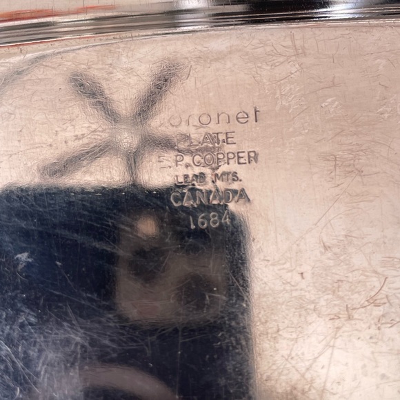 Vintage Coronet plate silver/copper tray trinket dish - Picture 3 of 5